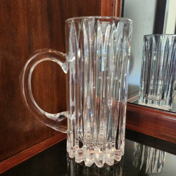 VTG Mikasa Marquis Crystal Beer Glass Full Vertical Cut Super Heavy 7" Tall - Picture 1 of 10